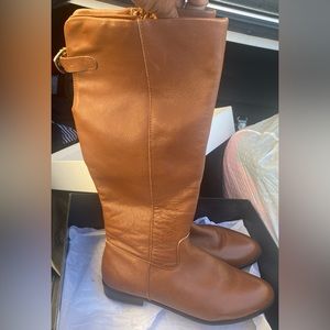 Tan calf length boots size 7.5
